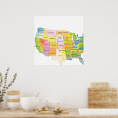 Verenigde Staten van Amerika Poster (Keuken)