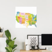 Verenigde Staten van Amerika Poster (Thuiskantoor)
