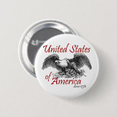 Verenigde Staten van Amerika Ronde Button 5,7 Cm (Voorkant /achterkant)