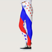 VERENIGDE STATEN VAN AMERIKA ROOD WIT & BLAUW USA LEGGINGS (Links)