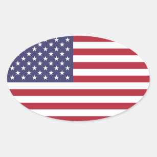 Verenigde Staten van Amerika rood wit en blauw Ovale Sticker