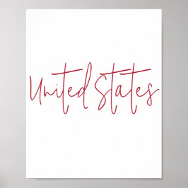 Verenigde Staten van Amerika Souvenir Cadeau Poster