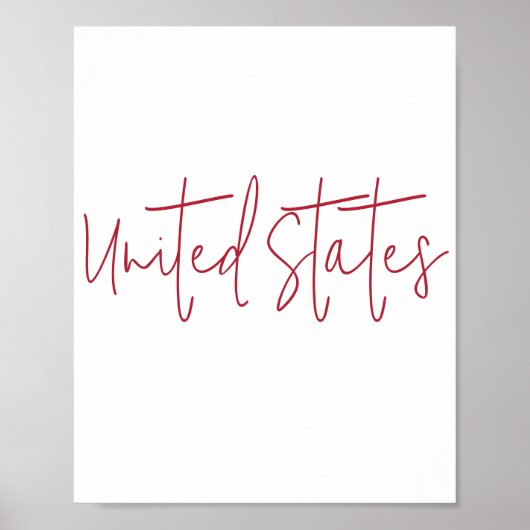 Verenigde Staten van Amerika Souvenir Cadeau Poster (Voorkant)