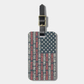 Verenigde Staten van Amerika |Staten en hoofdstede Bagagelabel (Voorkant verticaal)