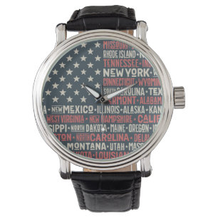Verenigde Staten van Amerika  Staten en hoofdstede Horloge