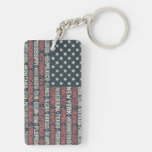 Verenigde Staten van Amerika |Staten en hoofdstede Sleutelhanger (achterkant)