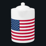 Verenigde Staten van Amerika Theepot<br><div class="desc">Verenigde Staten - Verenigde Staten - Vlag - Patriottisch - Onafhankelijkheidsdag - 4 juli - - Kies / voeg uw unieke tekst / kleur / Afbeelding toe - maak uw speciale cadeautje - vergroot en beweeg of verwijder elementen / afbeelding met aanpassingsgereedschap. U kunt design ook overbrengen naar meer dan...</div>