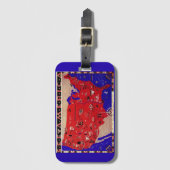  Verenigde Staten van Amerika Travel Bureau Kaart Bagagelabel (Voorkant (verticaal))