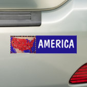  Verenigde Staten van Amerika Travel Bureau Kaart Bumpersticker (Op auto)