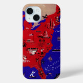  Verenigde Staten van Amerika Travel Bureau Kaart Case-Mate iPhone Case (Achterkant)