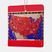  Verenigde Staten van Amerika Travel Bureau Kaart Keramisch Ornament (Links)
