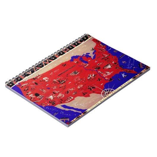 Verenigde Staten van Amerika Travel Bureau Kaart Notitieboek (Linkerzijde)