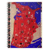 Verenigde Staten van Amerika Travel Bureau Kaart Notitieboek (Voorkant)