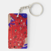  Verenigde Staten van Amerika Travel Bureau Kaart Sleutelhanger (achterkant)