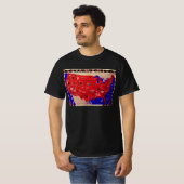  Verenigde Staten van Amerika Travel Bureau Kaart T-shirt (Voorkant volledig)