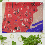  Verenigde Staten van Amerika Travel Bureau Kaart Theedoek (Gevouwen)