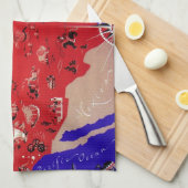  Verenigde Staten van Amerika Travel Bureau Kaart Theedoek (Quarter Fold)