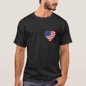 Verenigde Staten van Amerika US Flag Heart Gifts U T-shirt (Voorkant)