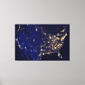 Verenigde Staten van Amerika vanuit de ruimte Canvas Afdruk (Voorkant)
