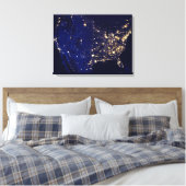 Verenigde Staten van Amerika vanuit de ruimte Canvas Afdruk (Insitu (Slaapkamer))