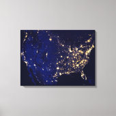 Verenigde Staten van Amerika vanuit de ruimte Canvas Afdruk (Voorkant)