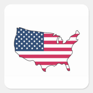 Verenigde Staten van Amerika Vierkante Sticker