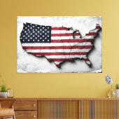 Verenigde Staten van Amerika Vlag Canvas Afbeeldin (Insitu (Woonkamer))