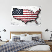 Verenigde Staten van Amerika Vlag Canvas Afbeeldin (Insitu (Slaapkamer))