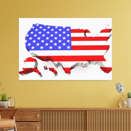Verenigde Staten van Amerika Vlag Canvas Afbeeldin (Insitu (Woonkamer))