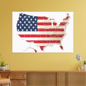 Verenigde Staten van Amerika Vlag Canvas Afbeeldin (Insitu (Woonkamer))