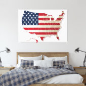 Verenigde Staten van Amerika Vlag Canvas Afbeeldin (Insitu (Slaapkamer))