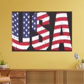 Verenigde Staten van Amerika Vlag Canvas Afbeeldin (Insitu (Woonkamer))