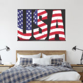 Verenigde Staten van Amerika Vlag Canvas Afbeeldin (Insitu (Slaapkamer))