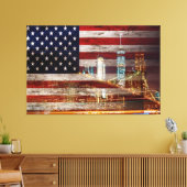 Verenigde Staten van Amerika Vlag Canvas Afbeeldin (Insitu (Woonkamer))