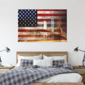 Verenigde Staten van Amerika Vlag Canvas Afbeeldin (Insitu (Slaapkamer))