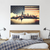 Verenigde Staten van Amerika Vlag Canvas Afbeeldin (Insitu (Slaapkamer))