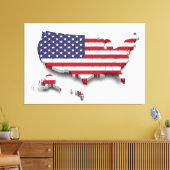 Verenigde Staten van Amerika Vlag Canvas Afbeeldin (Insitu (Woonkamer))
