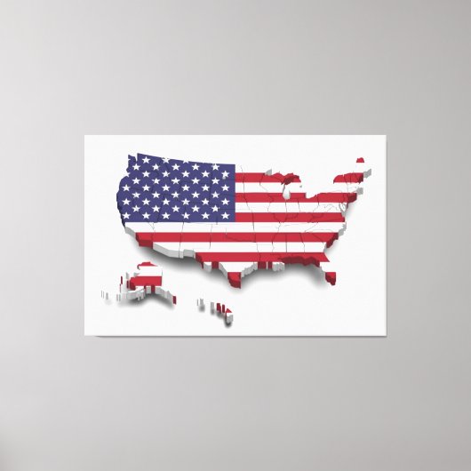 Verenigde Staten van Amerika Vlag Canvas Afbeeldin (Voorkant)