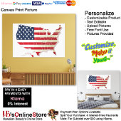 Verenigde Staten van Amerika Vlag Canvas Afbeeldin