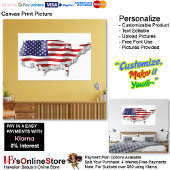 Verenigde Staten van Amerika Vlag Canvas Afbeeldin