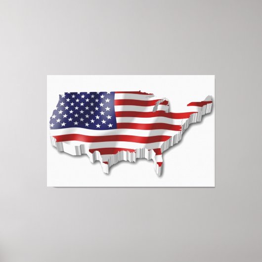 Verenigde Staten van Amerika Vlag Canvas Afbeeldin (Voorkant)