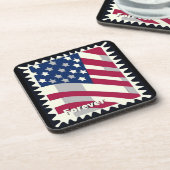 VERENIGDE STATEN VAN AMERIKA VLAG FOREVER STEMPEL BIER ONDERZETTER (Linkerzijde)