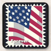 VERENIGDE STATEN VAN AMERIKA VLAG FOREVER STEMPEL BIER ONDERZETTER (Voorkant)