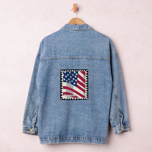 VERENIGDE STATEN VAN AMERIKA VLAG FOREVER STEMPEL DENIM JACKET (Hangar)