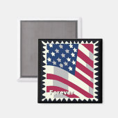 VERENIGDE STATEN VAN AMERIKA VLAG FOREVER STEMPEL MAGNEET (Voorkant / Achterkant)