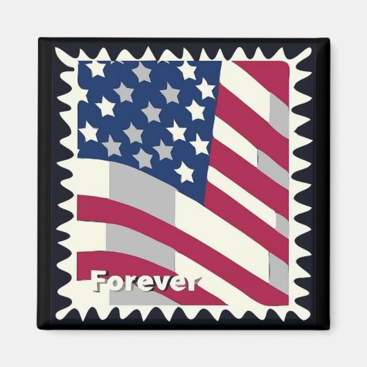 VERENIGDE STATEN VAN AMERIKA VLAG FOREVER STEMPEL MAGNEET (Voorkant)