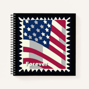 VERENIGDE STATEN VAN AMERIKA VLAG FOREVER STEMPEL NOTITIEBOEK