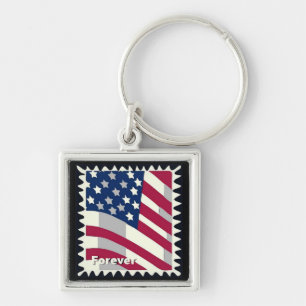 VERENIGDE STATEN VAN AMERIKA VLAG FOREVER STEMPEL SLEUTELHANGER