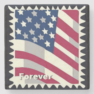 VERENIGDE STATEN VAN AMERIKA VLAG FOREVER STEMPEL STENEN ONDERZETTER