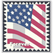 VERENIGDE STATEN VAN AMERIKA VLAG FOREVER STEMPEL STICKER (Voorkant)